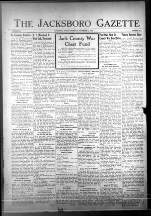 Primary view of object titled 'The Jacksboro Gazette (Jacksboro, Tex.), Vol. 64, No. 24, Ed. 1 Thursday, November 11, 1943'.