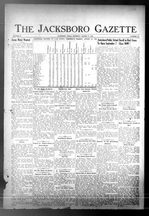 Primary view of object titled 'The Jacksboro Gazette (Jacksboro, Tex.), Vol. 63, No. 13, Ed. 1 Thursday, August 27, 1942'.