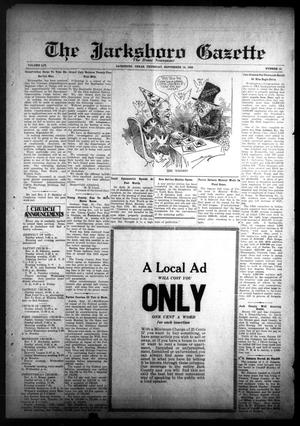 The Jacksboro Gazette (Jacksboro, Tex.), Vol. 54, No. 16, Ed. 1 Thursday, September 14, 1933