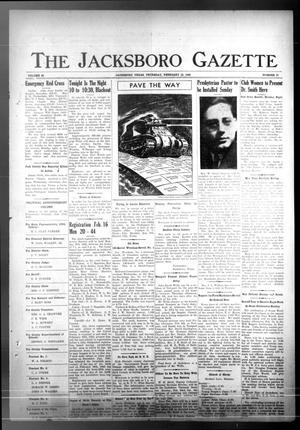 The Jacksboro Gazette (Jacksboro, Tex.), Vol. 62, No. 37, Ed. 1 Thursday, February 12, 1942