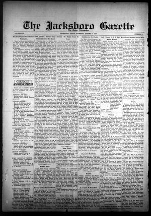 Primary view of object titled 'The Jacksboro Gazette (Jacksboro, Tex.), Vol. 54, No. 11, Ed. 1 Thursday, August 10, 1933'.