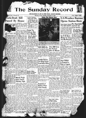 The Sunday Record (Mineola, Tex.), Vol. 15, No. 45, Ed. 1 Sunday, February 4, 1945