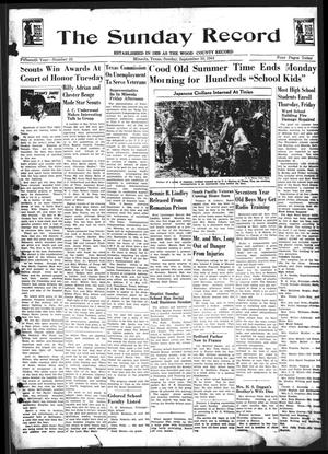 The Sunday Record (Mineola, Tex.), Vol. 15, No. 24, Ed. 1 Sunday, September 10, 1944