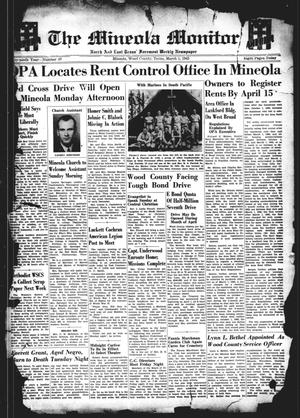 The Mineola Monitor (Mineola, Tex.), Vol. 69, No. 49, Ed. 1 Thursday, March 1, 1945