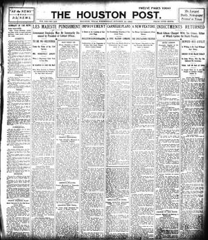 Primary view of object titled 'The Houston Post. (Houston, Tex.), Vol. 21, No. 217, Ed. 1 Wednesday, October 18, 1905'.