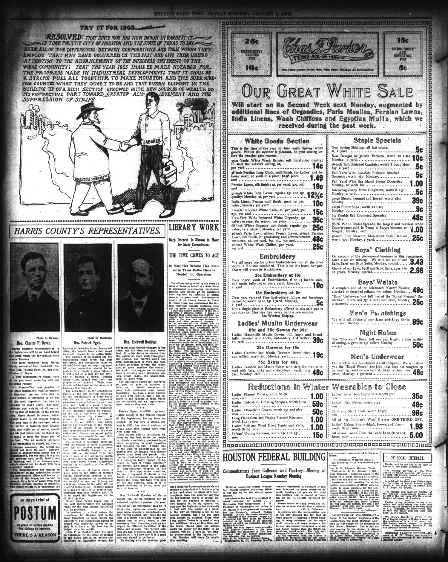The Houston Post. (Houston, Tex.), Vol. 20, No. 299, Ed. 1 Sunday, January 8, 1905
                                                
                                                    [Sequence #]: 8 of 44
                                                
