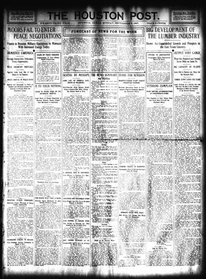 Primary view of object titled 'The Houston Post. (Houston, Tex.), Vol. 23, Ed. 1 Monday, September 9, 1907'.