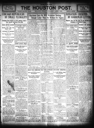 The Houston Post. (Houston, Tex.), Vol. 22, Ed. 1 Wednesday, April 3, 1907
