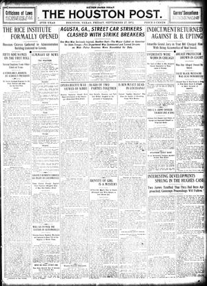 The Houston Post. (Houston, Tex.), Vol. 27, Ed. 1 Friday, September 27, 1912