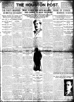 Primary view of object titled 'The Houston Post. (Houston, Tex.), Vol. 27, Ed. 1 Thursday, November 23, 1911'.
