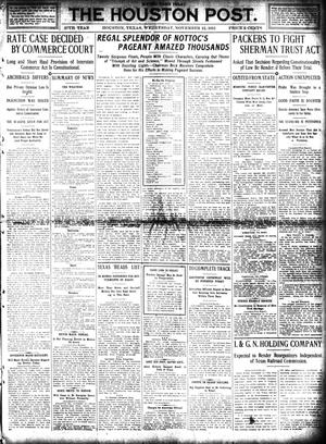 The Houston Post. (Houston, Tex.), Vol. 27, Ed. 1 Wednesday, November 15, 1911