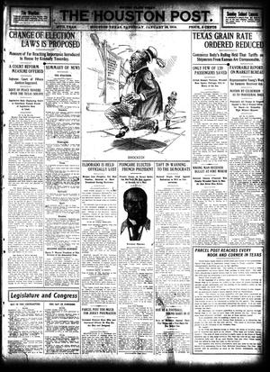The Houston Post. (Houston, Tex.), Vol. 27, Ed. 1 Saturday, January 18, 1913