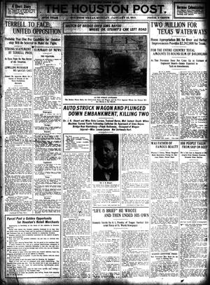 Primary view of object titled 'The Houston Post. (Houston, Tex.), Vol. 27, Ed. 1 Monday, January 13, 1913'.