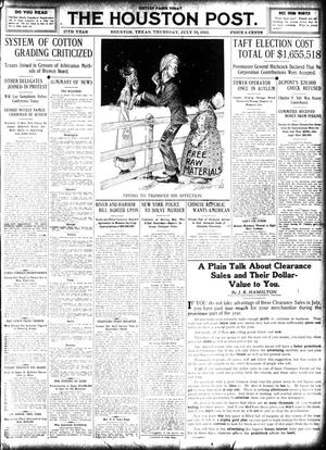 The Houston Post. (Houston, Tex.), Vol. 27, Ed. 1 Thursday, July 18, 1912
