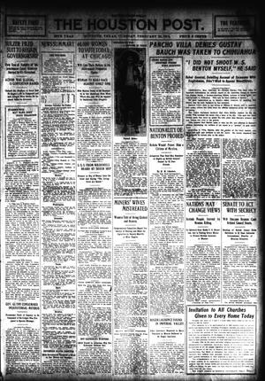 The Houston Post. (Houston, Tex.), Vol. 28, Ed. 1 Tuesday, February 24, 1914