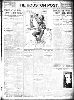 The Houston Post. (Houston, Tex.), Vol. 27, Ed. 1 Wednesday, August 30, 1911