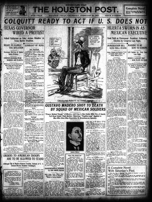 The Houston Post. (Houston, Tex.), Vol. 27, Ed. 1 Thursday, February 20, 1913