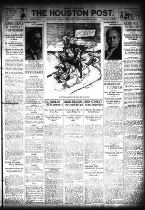 Primary view of object titled 'The Houston Post. (Houston, Tex.), Vol. 28, Ed. 1 Thursday, September 25, 1913'.