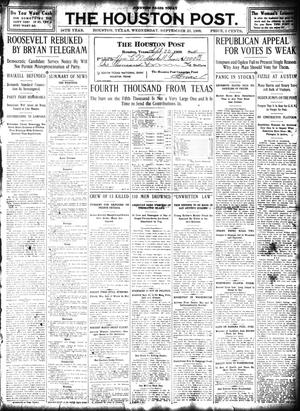 The Houston Post. (Houston, Tex.), Vol. 24, Ed. 1 Wednesday, September 23, 1908