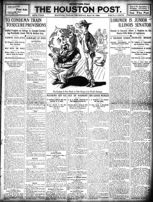 The Houston Post. (Houston, Tex.), Vol. 25, Ed. 1 Thursday, May 27, 1909