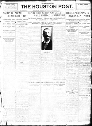 The Houston Post. (Houston, Tex.), Vol. 25, Ed. 1 Saturday, April 2, 1910