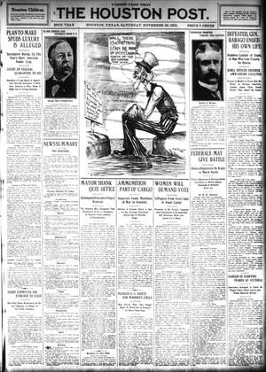 The Houston Post. (Houston, Tex.), Vol. 28, Ed. 1 Saturday, November 29, 1913