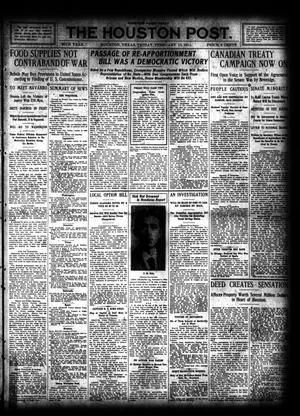The Houston Post. (Houston, Tex.), Vol. 26, Ed. 1 Friday, February 10, 1911