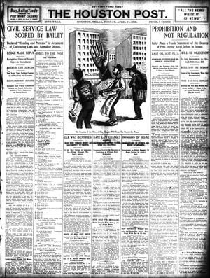 Primary view of object titled 'The Houston Post. (Houston, Tex.), Vol. 25, Ed. 1 Sunday, April 11, 1909'.