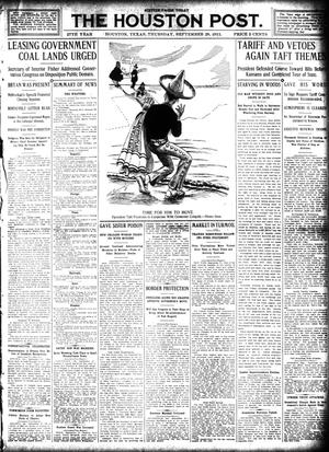 The Houston Post. (Houston, Tex.), Vol. 27, Ed. 1 Thursday, September 28, 1911
