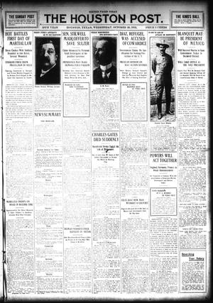 The Houston Post. (Houston, Tex.), Vol. 28, Ed. 1 Wednesday, October 29, 1913