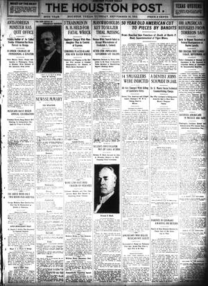 The Houston Post. (Houston, Tex.), Vol. 28, Ed. 1 Tuesday, September 16, 1913