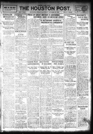 The Houston Post. (Houston, Tex.), Vol. 28, Ed. 1 Saturday, October 25, 1913