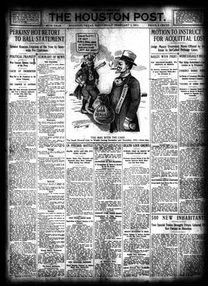 The Houston Post. (Houston, Tex.), Vol. 26, Ed. 1 Wednesday, February 1, 1911