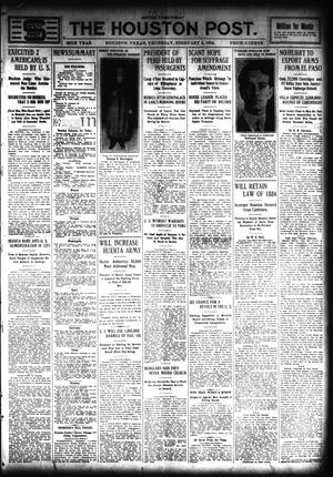 The Houston Post. (Houston, Tex.), Vol. 28, Ed. 1 Thursday, February 5, 1914