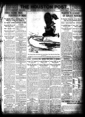 Primary view of object titled 'The Houston Post. (Houston, Tex.), Vol. 27, Ed. 1 Saturday, April 8, 1911'.