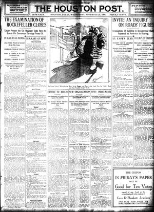 The Houston Post. (Houston, Tex.), Vol. 24, Ed. 1 Wednesday, November 25, 1908