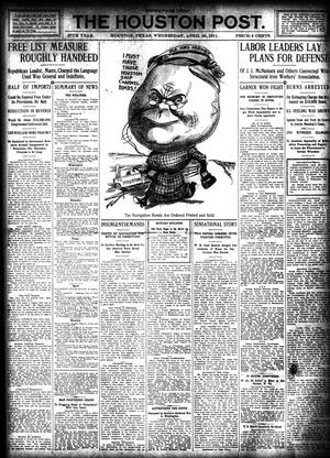 The Houston Post. (Houston, Tex.), Vol. 27, Ed. 1 Wednesday, April 26, 1911