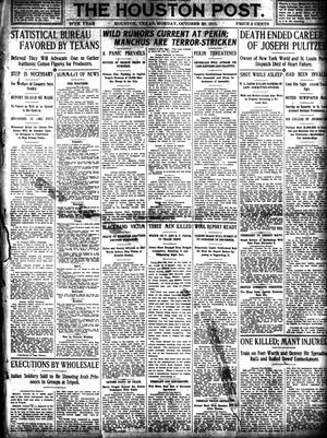 The Houston Post. (Houston, Tex.), Vol. 27, Ed. 1 Monday, October 30, 1911