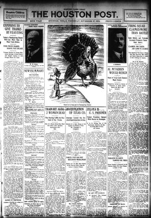 The Houston Post. (Houston, Tex.), Vol. 28, Ed. 1 Thursday, November 27, 1913