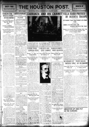 The Houston Post. (Houston, Tex.), Vol. 28, Ed. 1 Wednesday, March 18, 1914