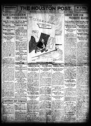The Houston Post. (Houston, Tex.), Vol. 27, Ed. 1 Saturday, February 1, 1913