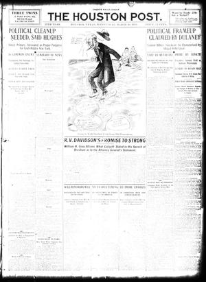 Primary view of object titled 'The Houston Post. (Houston, Tex.), Vol. 25, Ed. 1 Wednesday, March 30, 1910'.