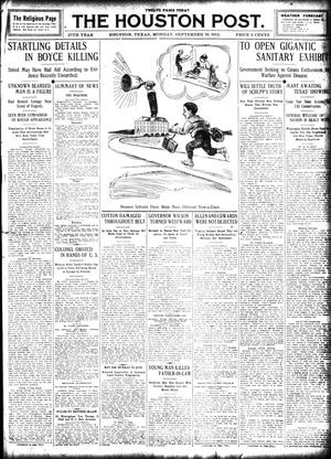 The Houston Post. (Houston, Tex.), Vol. 27, Ed. 1 Monday, September 16, 1912