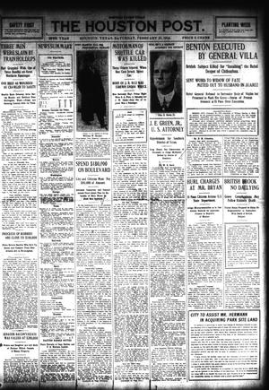 The Houston Post. (Houston, Tex.), Vol. 28, Ed. 1 Saturday, February 21, 1914