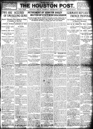 The Houston Post. (Houston, Tex.), Vol. 27, Ed. 1 Thursday, September 7, 1911