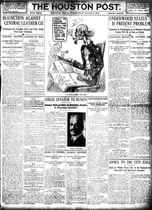 The Houston Post. (Houston, Tex.), Vol. 27, Ed. 1 Wednesday, March 6, 1912