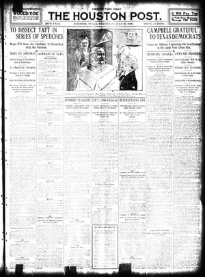 The Houston Post. (Houston, Tex.), Vol. 24, Ed. 1 Thursday, July 30, 1908