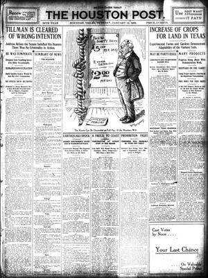 Primary view of object titled 'The Houston Post. (Houston, Tex.), Vol. 24, Ed. 1 Tuesday, January 12, 1909'.