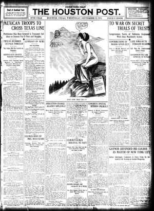 The Houston Post. (Houston, Tex.), Vol. 27, Ed. 1 Wednesday, September 11, 1912