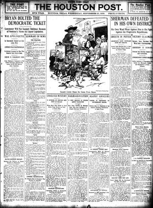 The Houston Post. (Houston, Tex.), Vol. 26, Ed. 1 Wednesday, September 21, 1910